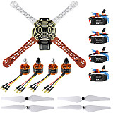 QWinOut DIY RC Drone Aircraft Kit Quadrocopter 4-axis F450-V2 Frame Kit 920KV CW CCW Brushless Motor with 30A ESC with 9443 Propeller