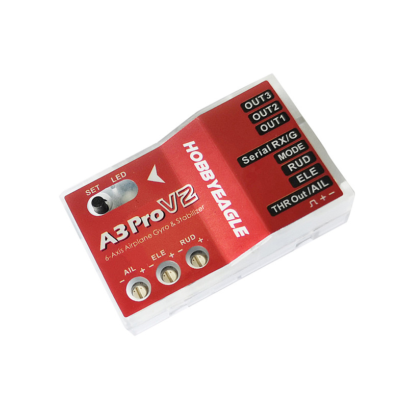 Upgraded HobbyEagle A3 ProV2 RC Flight Controller 6-Axle Gyro & Stabilizer System for RC Airplane Fixed-wing Drones DIY Parts