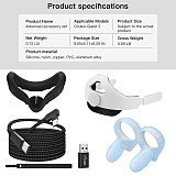 FEICHAO VR Handle protective cover Jacket Eye mask Fast data cable Replacement Parts For Oculus Quest 2 VR Glasses