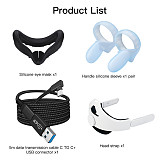 FEICHAO VR Handle protective cover Jacket Eye mask Fast data cable Replacement Parts For Oculus Quest 2 VR Glasses