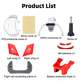 FEICHAO 4in1 Flight Protection Kit for DJI FPV Gimbal Flying Protective Cover GoPro Expansion Connector Adapter Wings Battery Base Mount