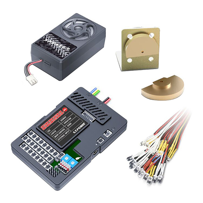 G.T.Power Upgraded Container Truck Lighting & Voice Vibration System Pro 60A w/APP Control Function Vibration Motor for RC Truck