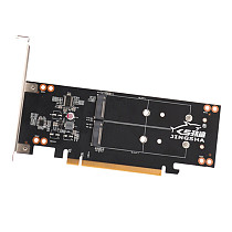 JINGSHA iHyper PCI-E 16X To M.2 M-Key Four-Disk Expansion Card Array Card PCIE Signal Split VROC RAID Card for NVME 4 Disks SSD