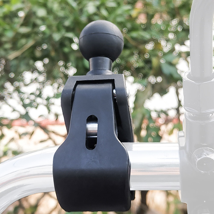 Motorcycle Bicycle Handlebar Rail Mount Clamp with 1 inch Ball Mount for Gopro Action Camera Clamp Mount Clip Tough-Claw Mount
