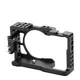 Aluminum Camera Cage Frame Video Film Rig with 1/4 3/8 Screw Hole Cold Shoe Mount for Sony A6500 A6400 A6300 A6000 SLR Accessory