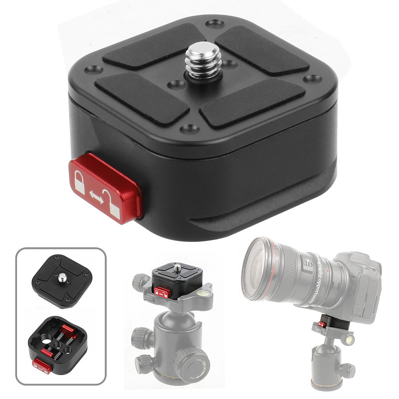 Quick Release Plate Clip Clamp Tripod Quick Instal Base Mount for SLR Cameras Cage Rig Follow Focus Support Microphone Monitor