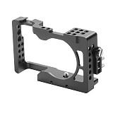 Aluminum Camera Cage Frame Video Film Rig with 1/4 3/8 Screw Hole Cold Shoe Mount for Sony A6500 A6400 A6300 A6000 SLR Accessory