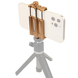Aluminum Adjustable Lock Phone Holder Horizontal Vertical Clamp 6inch Mobile Clip w/ 1/4 Hole Selfie Stick Tripod Mount Bracket