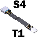 USB 3.0 Type-A Male to USB3.1 Type-C Male Up/Down Angle USB Data Sync Cable type c Cord Connector adapter FPC FPV Flat