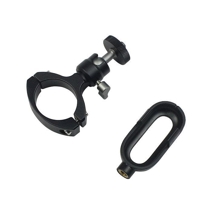 BGNING Universal Aluminum Alloy 360 Degree Rotating Clip Tube 27~35mm Bicycle Small Ball Head Sports Camera Suitable For Insta360 Go 2 Protective Frame