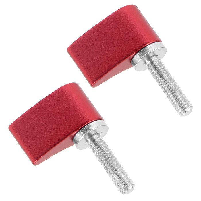 M4x14mm Aluminum Alloy Handle Thumb Screw Adjustable M4 Hand-tighten Locking Flat Screws Red Black SLR Photography Accessories