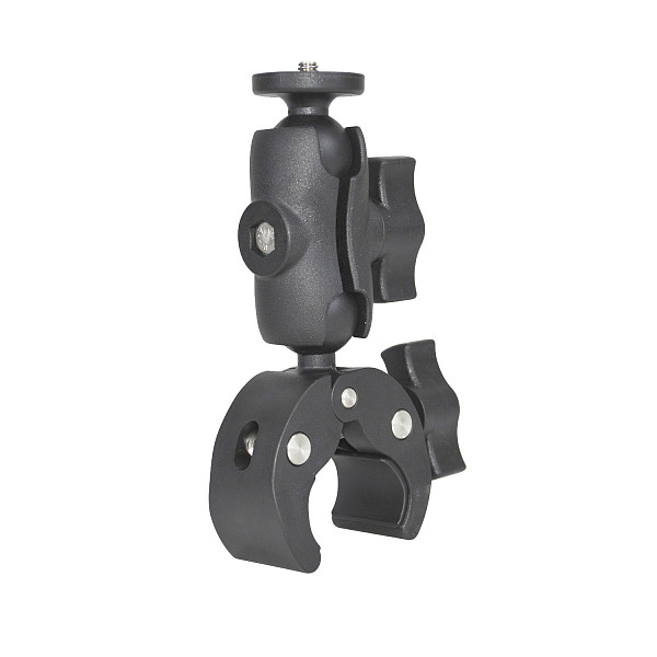 BGNING Plastic Double Ball Head Multi-Angle Adjustment Bike Motorcycle Mount Bracket 360° Rotating Mobs Hand Shooting Power Clip Applicable