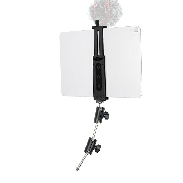 FCLUO XJ15 Full Metal Tablet PC Stand iPad Universal Desktop Mobile Phone Support Frame Live Fixing Clip