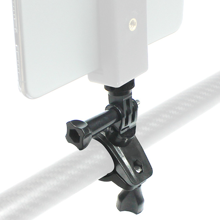 FEICHAO Tube Clamp With Extension Bracket/1/4 Adapter For Bicycle/Motorcycle Bracket And All GoPro Series Sports Cameras