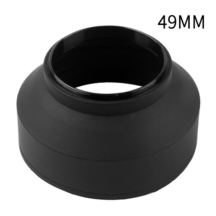 BGNing 3 in1 Collapsible Rubber Hood 49 52 55 58 62 67 72 77 82mm 3-Stage Foldable Lens Hood for Canon for Nikon DSLR SLR Camera