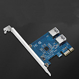 XT-XINTE 2-in-1 PCI-E Expansion Card for Bitcoin Mining Devices 2-Port USB3.0 HUB Controller Adapter PCI Express Card