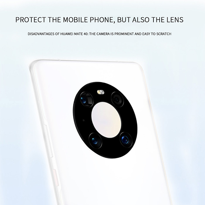 FCLUO Metal Phone Camera Protective Case, Metal Back Lens Protector for huawei Mate40 Pro, Mount Ring for Mate 40 Pro