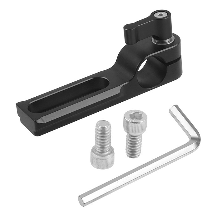 FEICHAO Standard Single Hole Rod Clamp, 15mm, with NATO Safety Rail, 1/4 Bolt, Quick Release, Universal for DSLR Camera Housing Rig, Top Handle