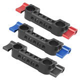 FEICHAO Universal 15mm Rail Lock Rod Clamp Double Hole Pipe Connector Knob for DSLR Camera Motherboard Shoulder Rail Bracket Kit