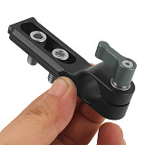 FEICHAO Standard Single Hole Rod Clamp, 15mm, with NATO Safety Rail, 1/4 Bolt, Quick Release, Universal for DSLR Camera Housing Rig, Top Handle