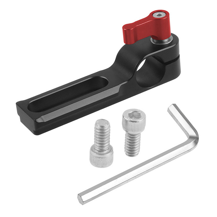 FEICHAO Standard Single Hole Rod Clamp, 15mm, with NATO Safety Rail, 1/4 Bolt, Quick Release, Universal for DSLR Camera Housing Rig, Top Handle