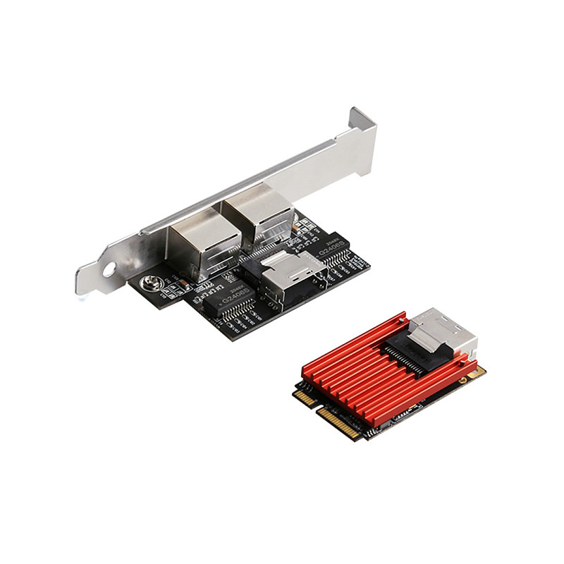 DIEWU MINI PCIE Gigabit Ethernet Network Card Mini PCIe Dual Port 1000M RJ45 LAN Card Chipset I350 for Industrial Server Desktop