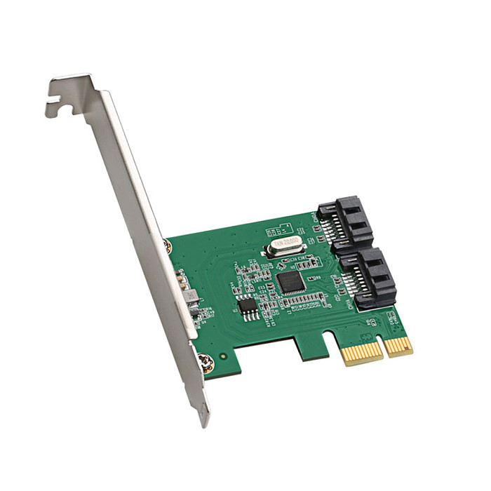 DIEWU ASM1061 Chip PCIe 2.0 x1 to 2 Port SATA3.0 Riser Card SATA III to PCI-E Adapter SATA3 6GBPS Expansion Card Converter Card