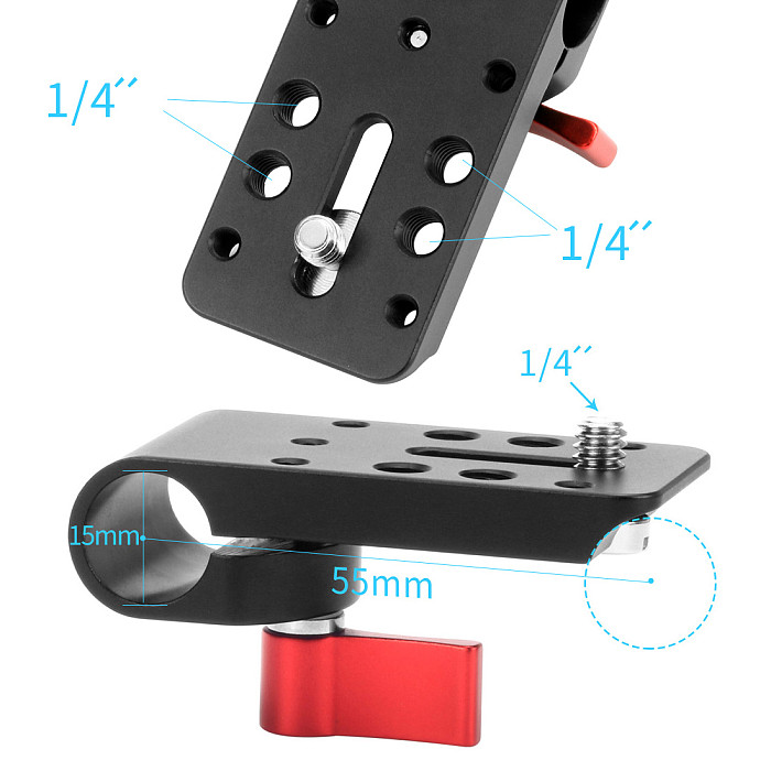 FEICHAO V port battery buckle plate external battery photography accessories battery quick release plate