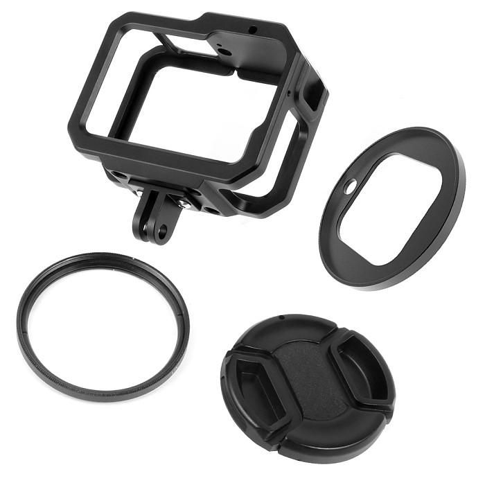 FEICHAO Camera Cage Metal Protective Housing Dual Mount 52mm UV for GoPro13 12 11 10 9