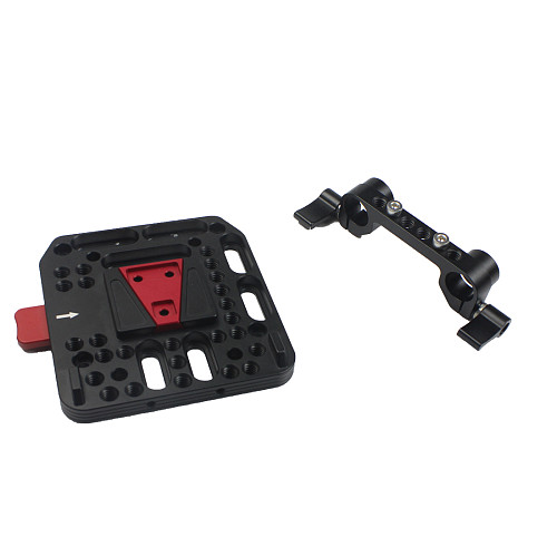 FEICHAO V-port battery buckle plate external battery camera accessory battery conversion quick release plate 15mm double hole catheter