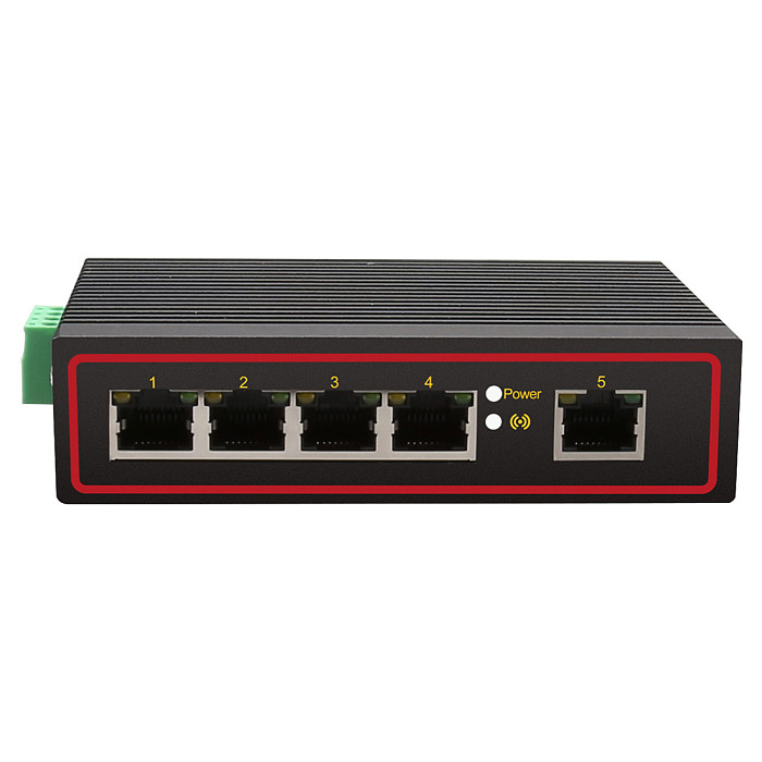 DIEWU-HUB Industrial TXE172 with 5 built-in ports, 10 / 100M switch, enhance the built-in signal and VLAN Ethernet network switch controller