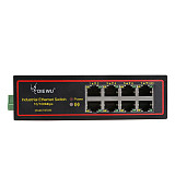 DIEWU-TXE036 Industrial Grade Switch, 8 Ports, 10 / 100Mbps, Enhance Built-in Signal and VLAN Switch with ESD and Surge Protection