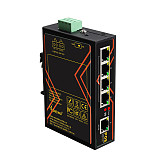 DIEWU-TXE002 5-Port Fast Ethernet Switch, DIN Rail Type Network Switch with RJ45 POE Port, 10 / 100Mbps, Industrial Grade