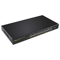DIEWU-TXE163 Ethernet Network Switch, 24-Port, 10/100, PoE, Gigabit, Managed, w / dual 1000 base-t / SFP combo ports, Auto MDI / MDIX