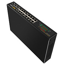 DIEWU TXE028 16 Ports 10/100 Unmanaged PoE Gigabit Ethernet Network Switch RJ45 Hub Fanless Switch with 1xRJ45 and 1 xSFP Slot