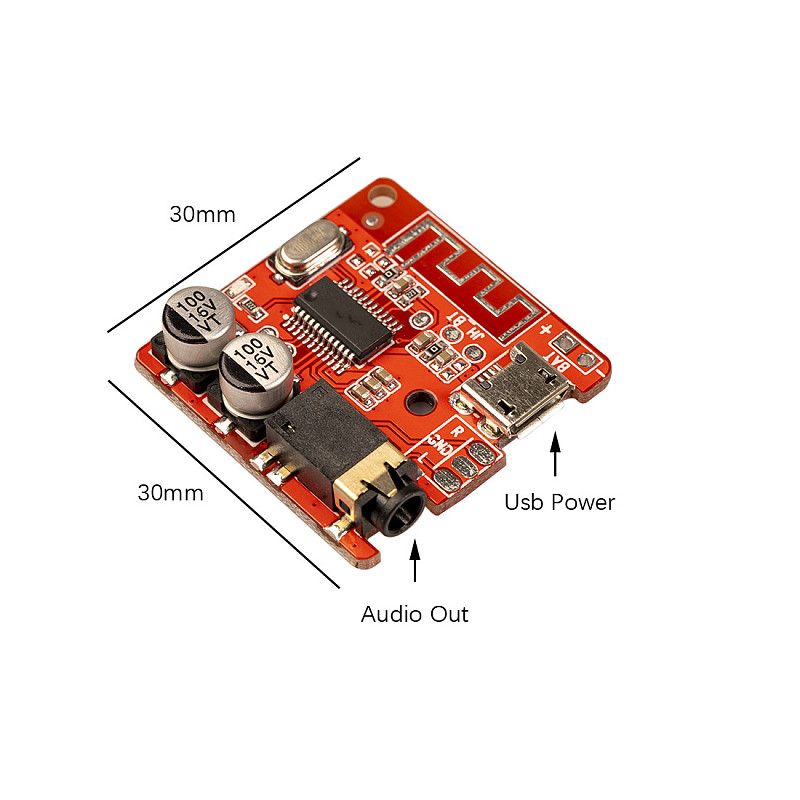 FEICHAO BT5.0 Audio Receiver 3.7-5V Board MP3 Lossless Decoder Board DIY Wireless Stereo Music Car Speaker Module Support WAV/FLAC/MP3
