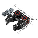 FEICHAO SLR Camera Crab Claw Clip with 1/4 3/8inch Screw Arri Mount Hot Shoe 6-10kg Monitor Stand 50mm Super Clamp Video Light Flash Rig