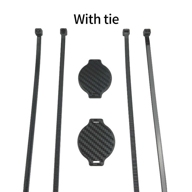 QWINOUT For AirTag Bike Seat Mount Road Bicycle Support Holder Carbon Fiber Film Mountain Bike Seat Anti-lost GPS Location Airtag Case