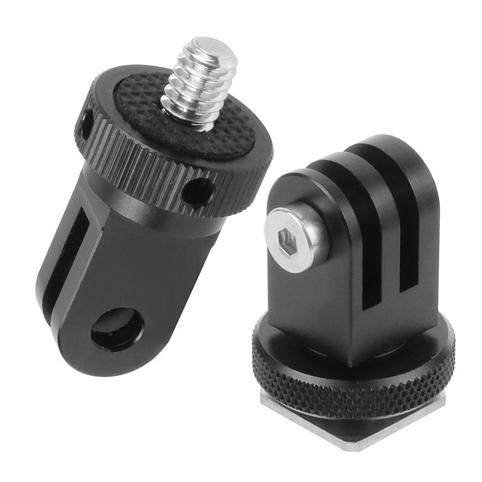 FEICHAO Aluminum alloy 1/4 inch Mini Tripod Adapter Mount for GoPro MAX 9 8 7 Insta360 ONE R EKEN AKASO EK7000 4K For GoPro13 Osmo Action Camera