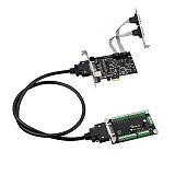 DIEWU EtherCAT Bus Motion Control Card 100Mbps Universal PCI-E Master Card with 1x RJ45 Dual RS232 Serial Ports Adapter Expansion Card