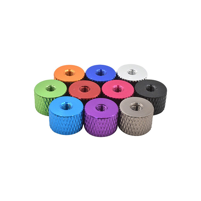 BGNING 5x Aluminum Alloy Flat Head Thumb Screws M3 Thread Screw Hole Nuts Mount Adapter for SLR Action Cameras Photography Accessories
