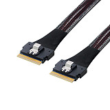 XT-XINTE 24Gbps Internal Mini SAS Cable Server Cable Slim SFF 8654 to SFF 8654 74 Pin Hard Disk Server Storage Array Computer Accessories