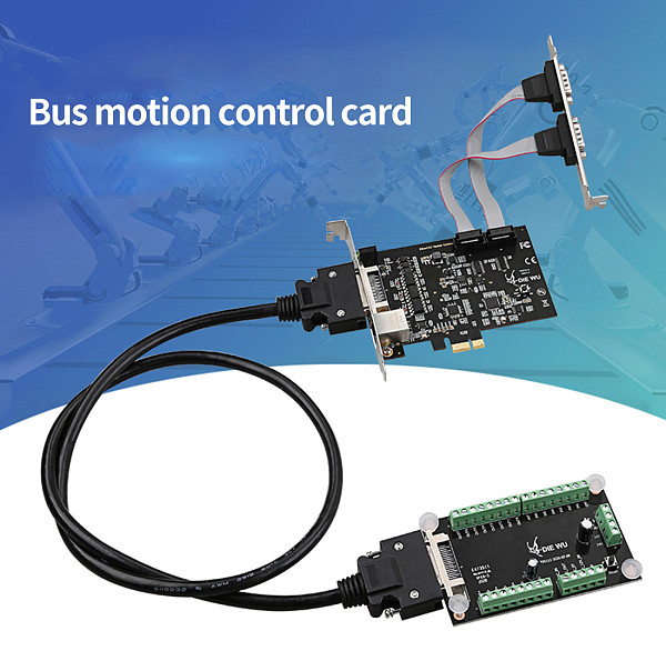 DIEWU EtherCAT Bus Motion Control Card 100Mbps Universal PCI-E Master Card with 1x RJ45 Dual RS232 Serial Ports Adapter Expansion Card