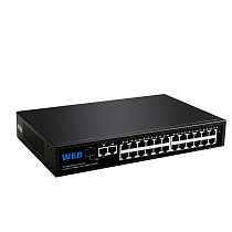 DIEWU Industrial Grade 24 Port 10/100Mbps+2 Port Gigabit+1xSFP RJ45 Network Switch VLAN Isolation WEB Managed Network Desktop Switch