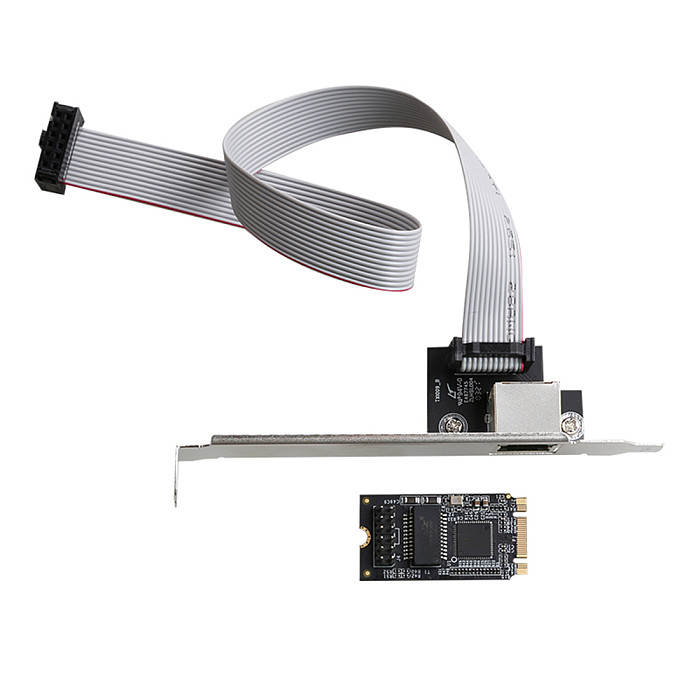 DIEWU TXA098 M.2 (B-Key/M-Key) to Gigabit Network Card Desktop 10/100/1000Mbps RJ45 Fast Ethernet Converter Card with 210AT Chip