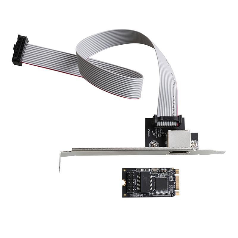 DIEWU TXA098 M.2 (B-Key/M-Key) to Gigabit Network Card Desktop 10/100/1000Mbps RJ45 Fast Ethernet Converter Card with 210AT Chip