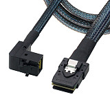 XT-XINTE 50/100cm Server Cable 12Gbps Hard Drive Cord Mini SAS Data Transmission Line 90°-SFF8087 36P to 4 SATA Data Cable
