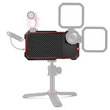 FCLUO Mobile Cage Rig Video Frame Case Cold Shoe Mount CNC for iPhone 12 Pro Max Smartphone Vlog Filmmaking Stabilizer Expansion Kit