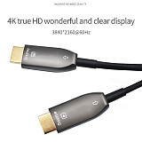 XT-XINTE 4K 60HZ Optical Fiber DP Cable 2.0 18Gbps 250mw High Speed Silicon Line Chip (4:4:4 HDR eARC HiFi HDCP2.2) Compatible with HDMI 2.0 Computer PS4/3 UHD TV Xbox One Blu-ray Projector