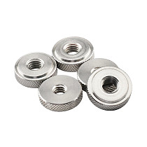 Stainless Steel Round Knurled Nut with 1/4 3/8 M5 Screw Thread D20 D16 Hand-tightened Nuts for DSLR Cameras Tripod Photo Studio